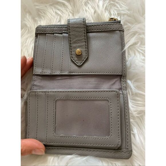 Fossil gray leather wallet small with multiple compartment - Picture 3 of 9